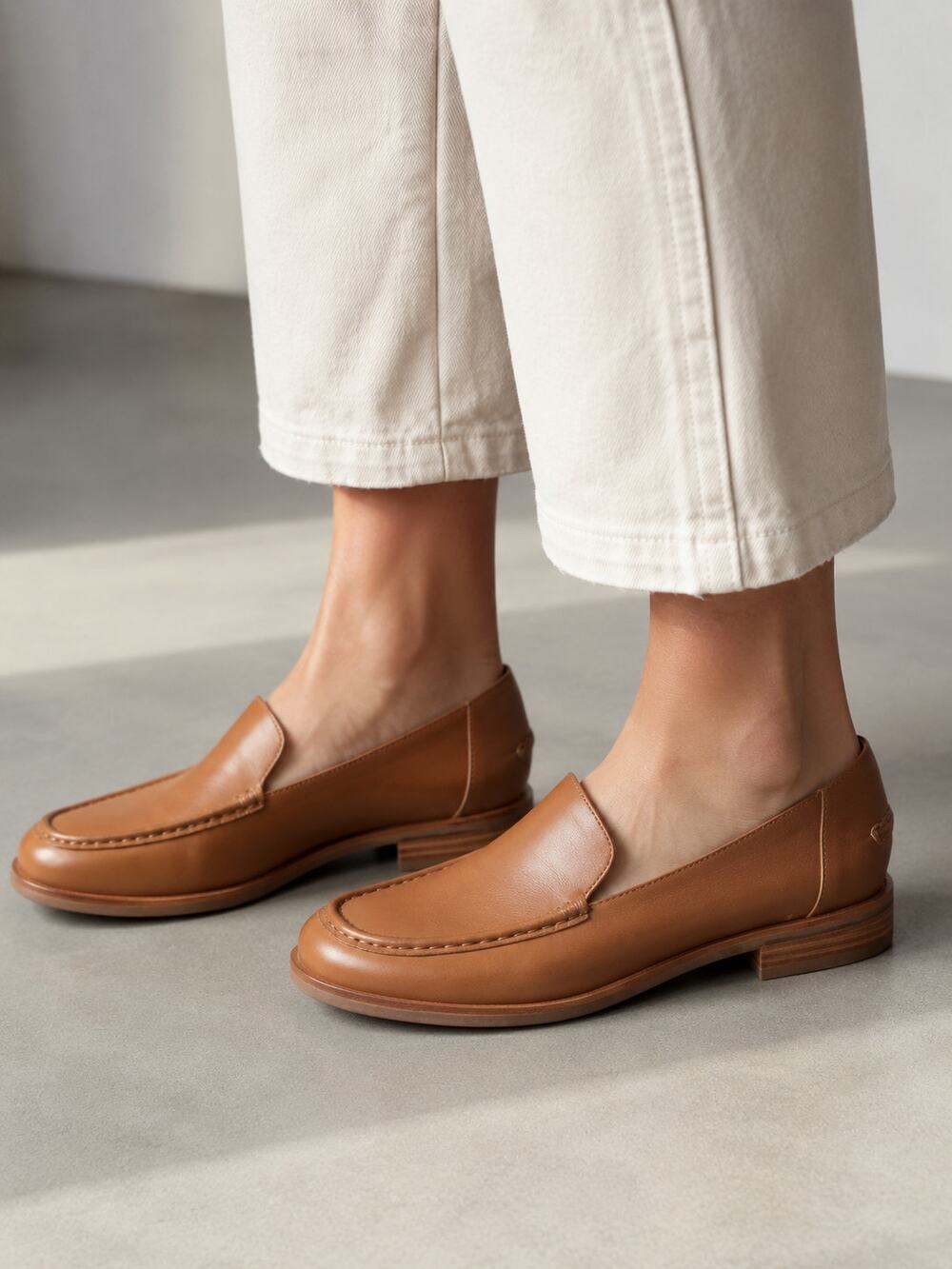 Everlane Women’s SZ 7 The Modern Loafer – Camel-Brown Leather | Flawless